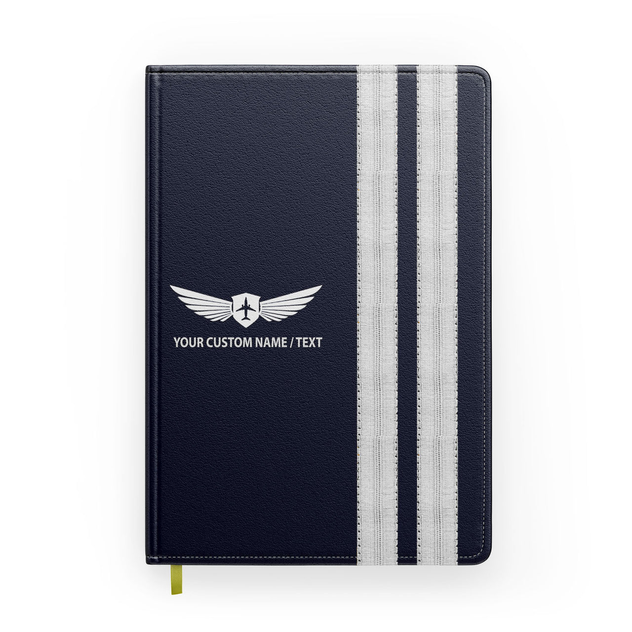 Customizable Name & Special "SILVER" Pilot Epaulettes Designed Notebooks