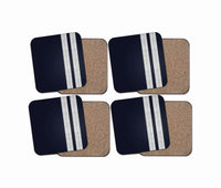 Thumbnail for Special Silver Pilot Epaulettes 2 Lines Designed Coasters