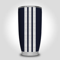 Thumbnail for Special Silver Pilot Epaulettes 3 Lines Designed Tumbler Travel Mugs