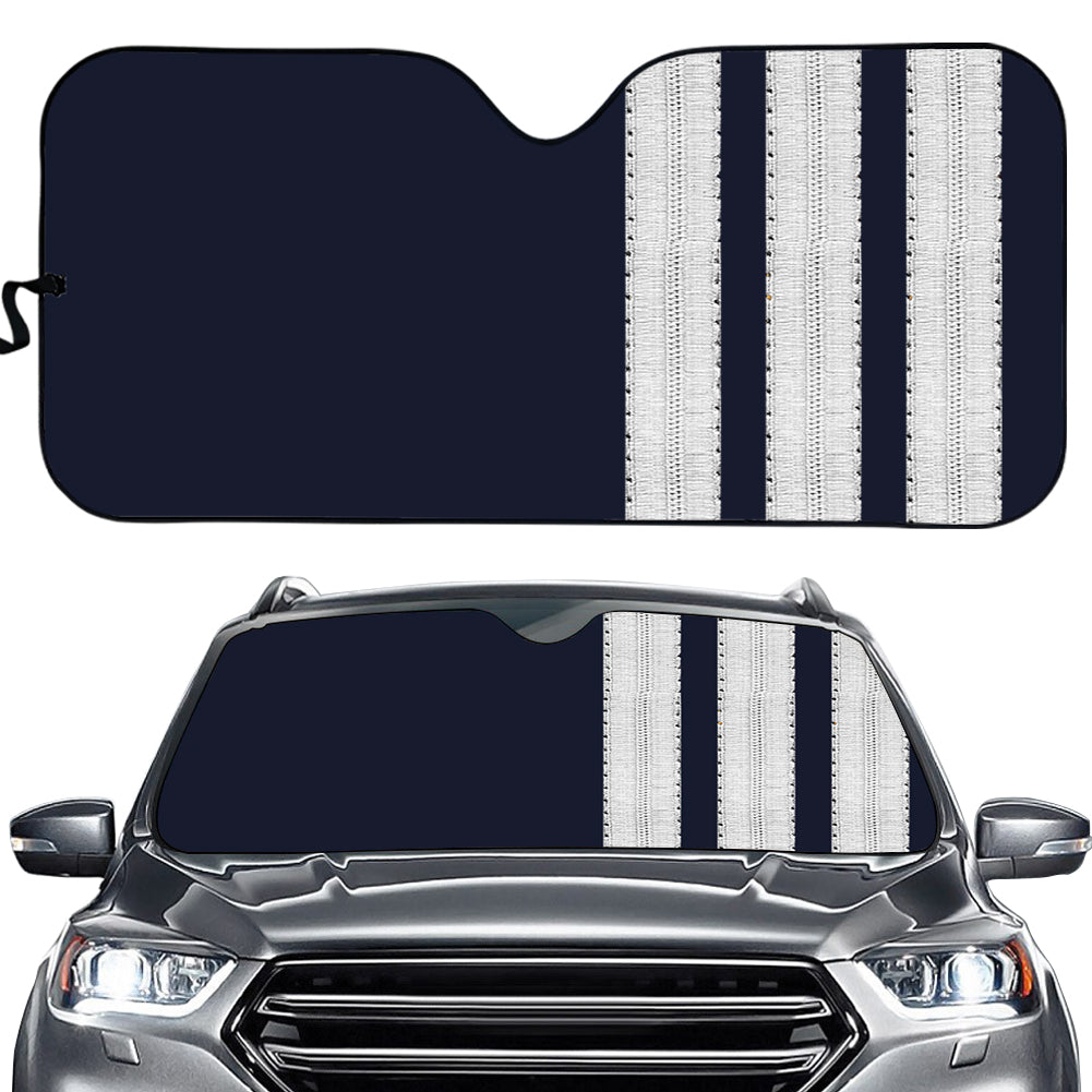 Special Silver Epaulettes (4,3,2 Lines) Designed Car Sun Shade
