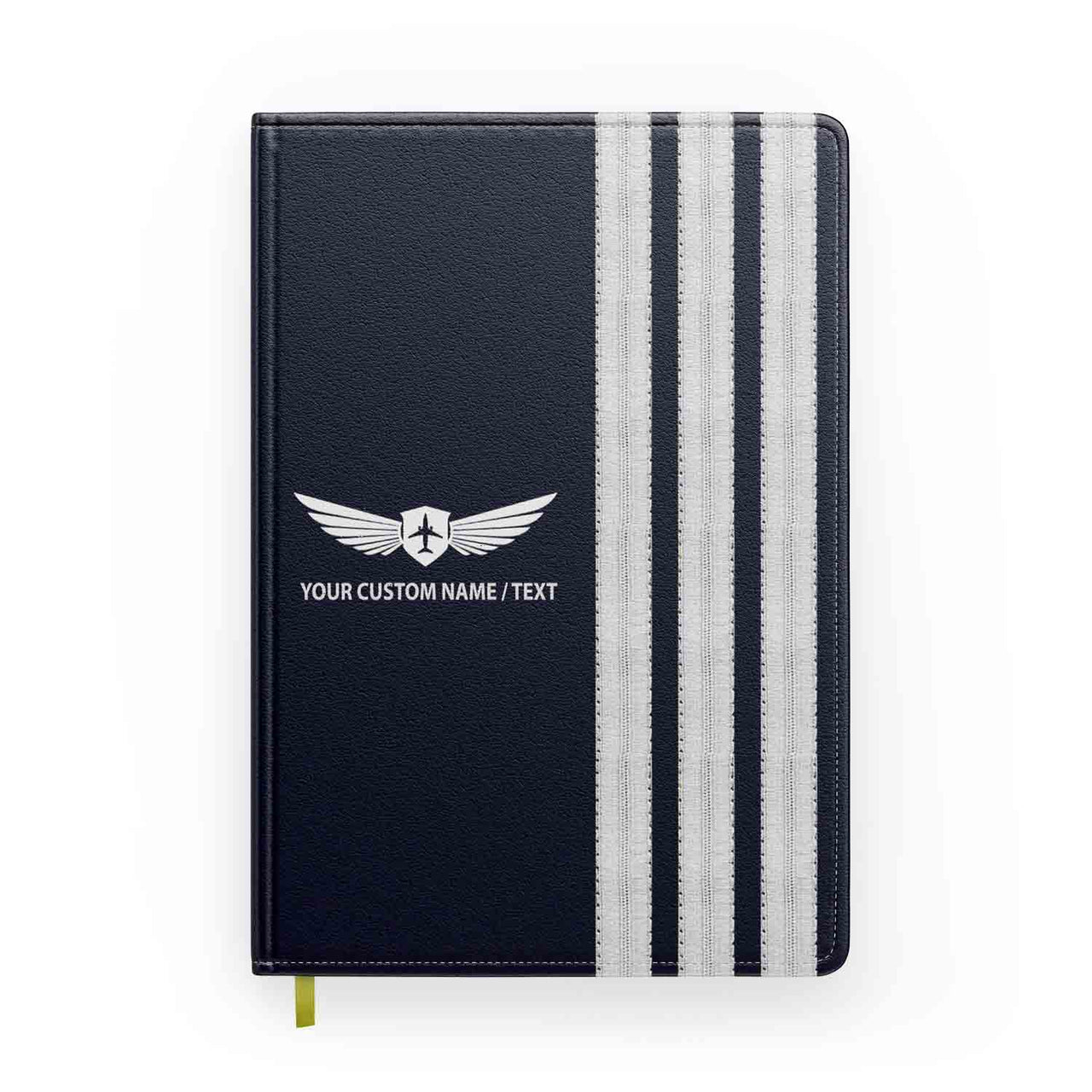 Customizable Name & Special "SILVER" Pilot Epaulettes Designed Notebooks