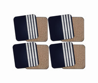 Thumbnail for Special Silver Pilot Epaulettes 4 Lines Designed Coasters