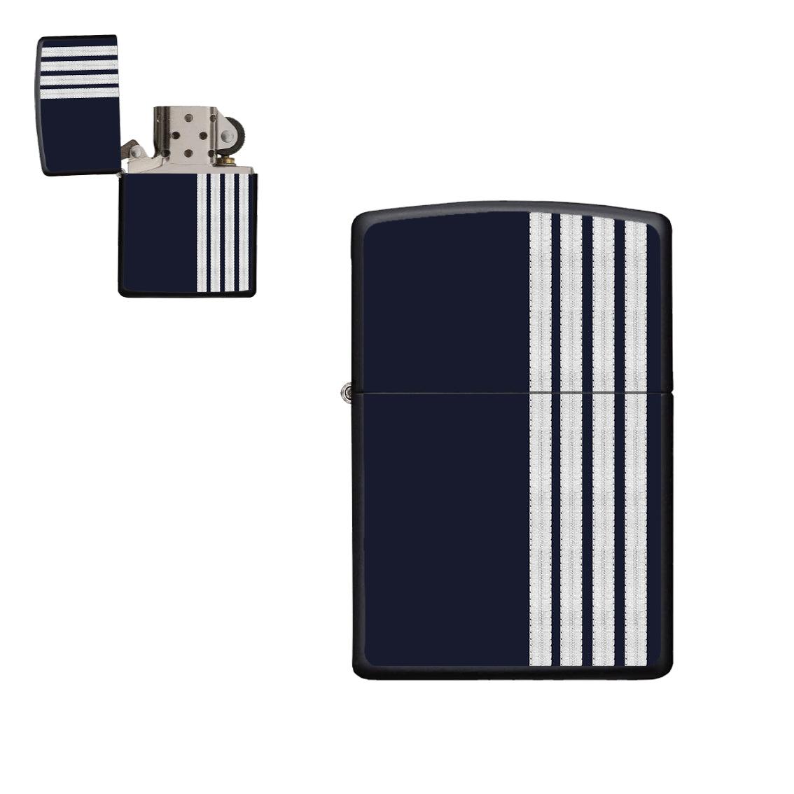 Special Silver Pilot Epaulettes 4 Lines Designed Metal Lighters