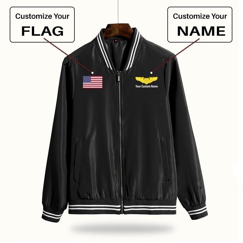 Custom Flag & Name "Special US Air Force" Thin Spring Jackets