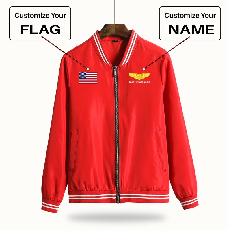 Custom Flag & Name "Special US Air Force" Thin Spring Jackets