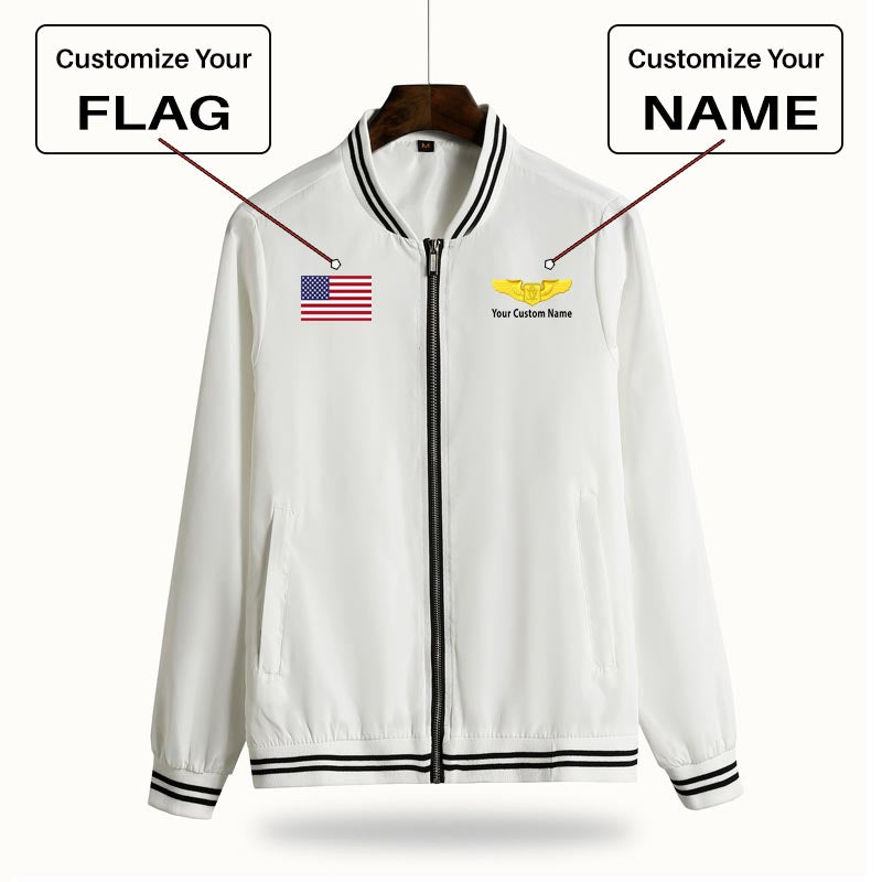Custom Flag & Name "Special US Air Force" Thin Spring Jackets