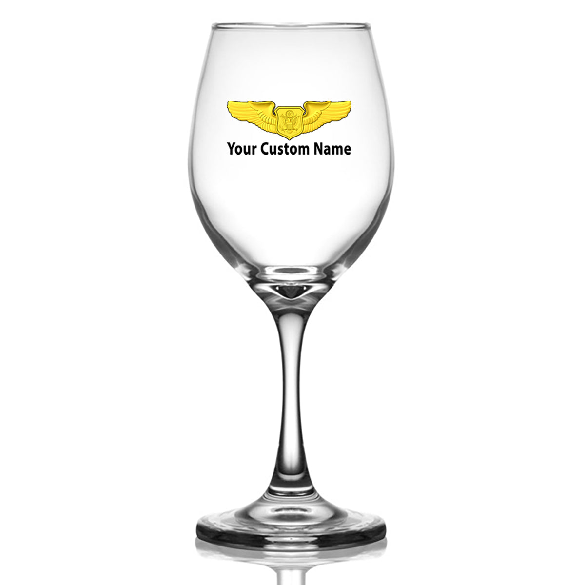 Custom Name "Special US Air Force" Designed Wine Glasses