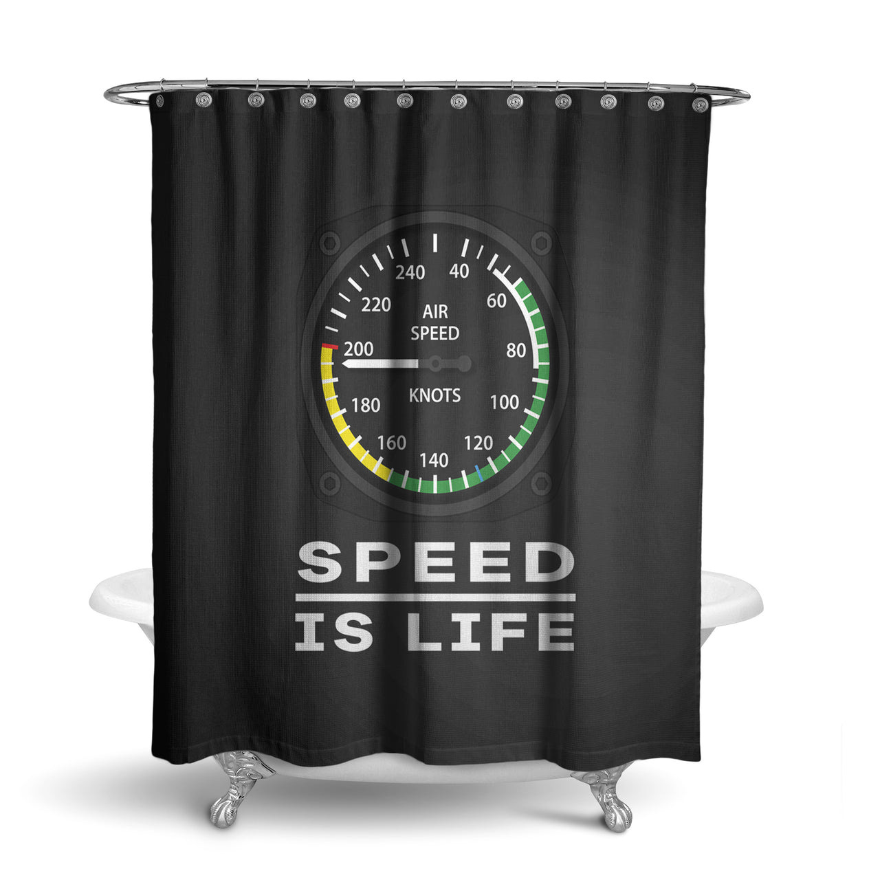 Speed Is Life Designed Shower Curtains