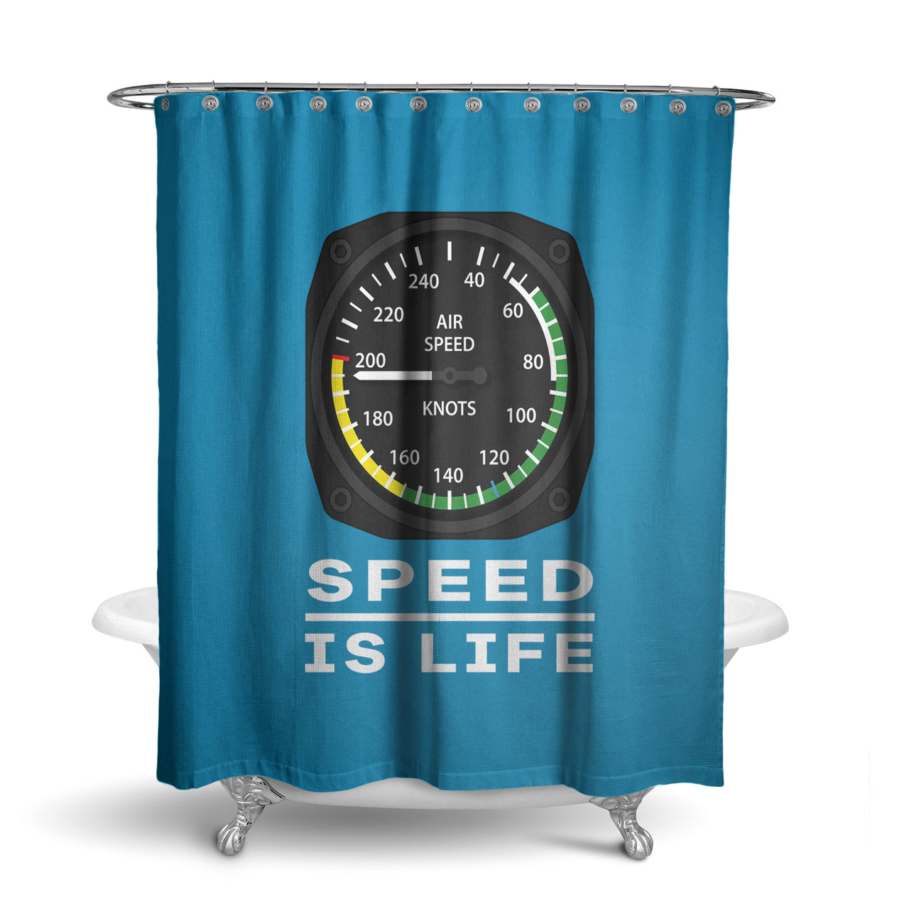 Speed Is Life Designed Shower Curtains