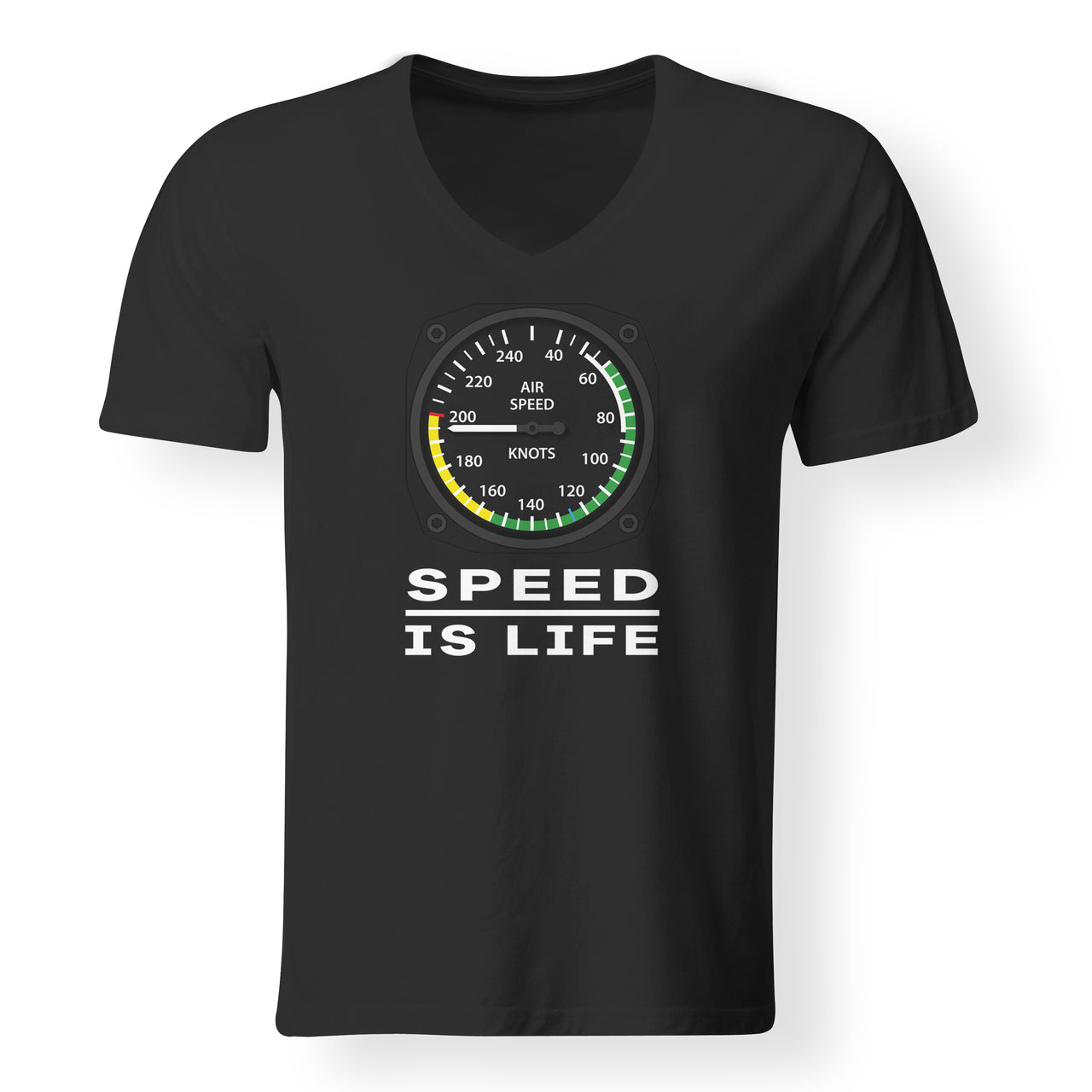 Speed Is Life Designed V-Neck T-Shirts