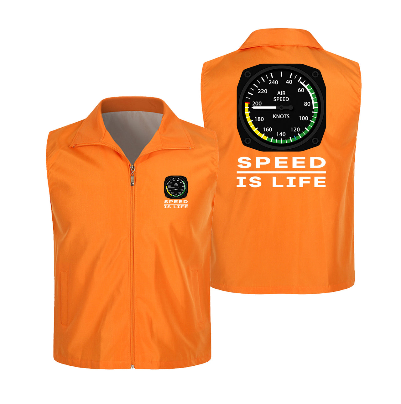 Speed Is Life Designed Thin Style Vests