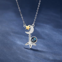 Thumbnail for 925 Silver Aerospace Couple Astronaut Necklaces