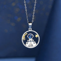 Thumbnail for 925 Silver Aerospace Couple Astronaut Necklaces