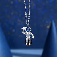 Thumbnail for 925 Silver Aerospace Couple Astronaut Necklaces