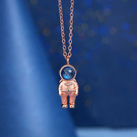 Thumbnail for 925 Silver Aerospace Couple Astronaut Necklaces