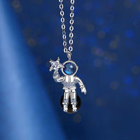 Thumbnail for 925 Silver Aerospace Couple Astronaut Necklaces