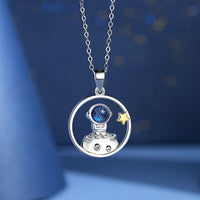 Thumbnail for 925 Silver Aerospace Couple Astronaut Necklaces