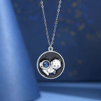 Thumbnail for 925 Silver Aerospace Couple Astronaut Necklaces
