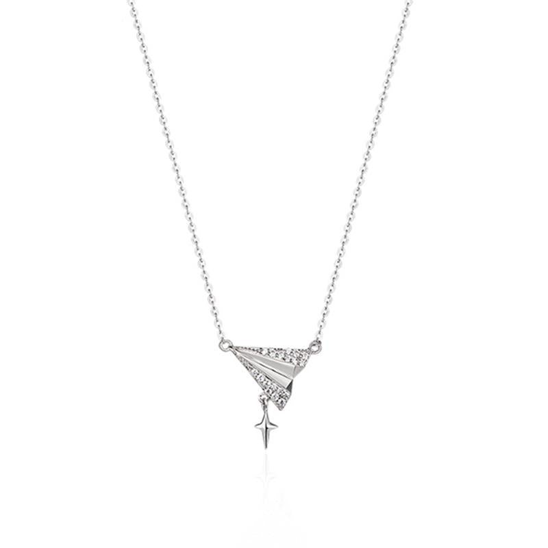 Paper Airplane Shape Necklace