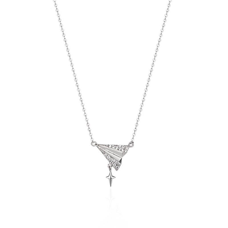 Paper Airplane Shape Necklace