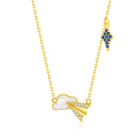 Thumbnail for 925 Silver Cloud & Aircraft Necklace