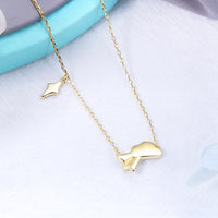 Thumbnail for 925 Silver Cloud & Aircraft Necklace