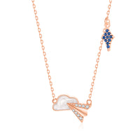 Thumbnail for 925 Silver Cloud & Aircraft Necklace