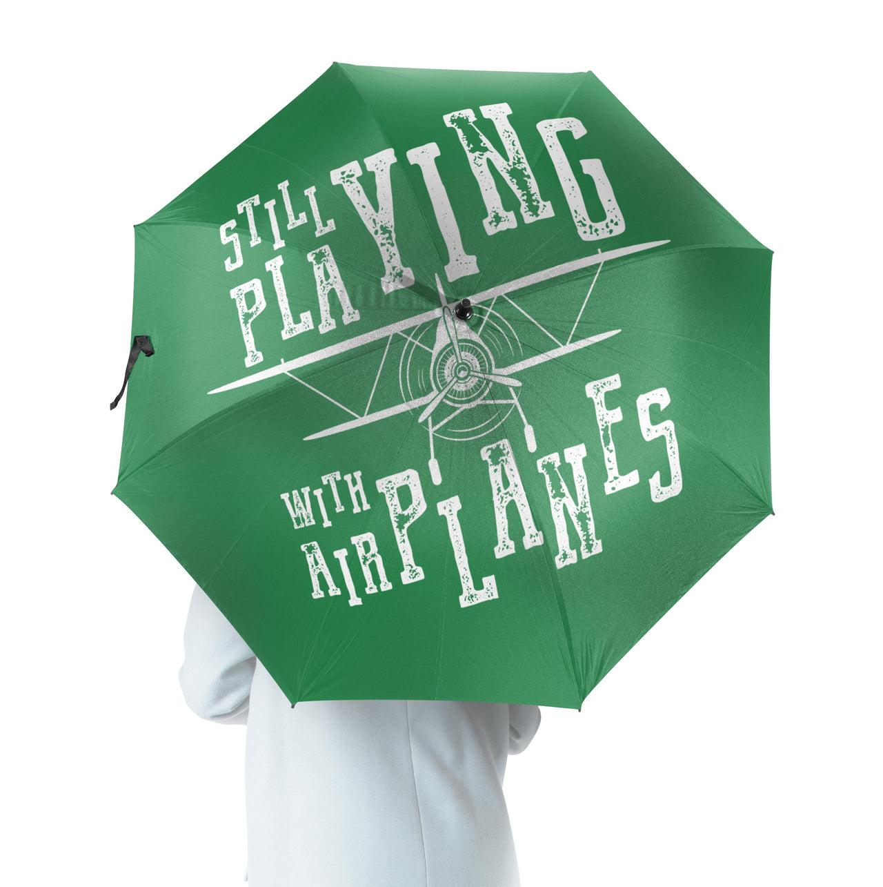 Still Playing With Airplanes Designed Umbrella