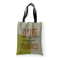 Thumbnail for Still Playing with Airplanes Designed Tote Bags