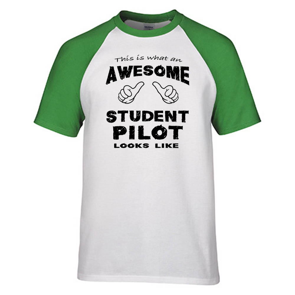 This is What an Awesome Student Pilot Looks Like Raglan T-Shirts