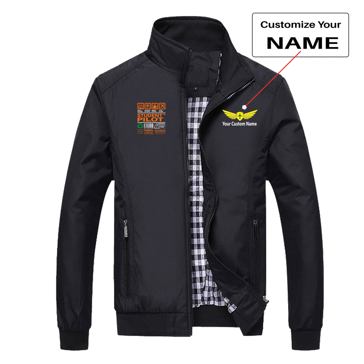 Student Pilot Label Designed Stylish Jackets