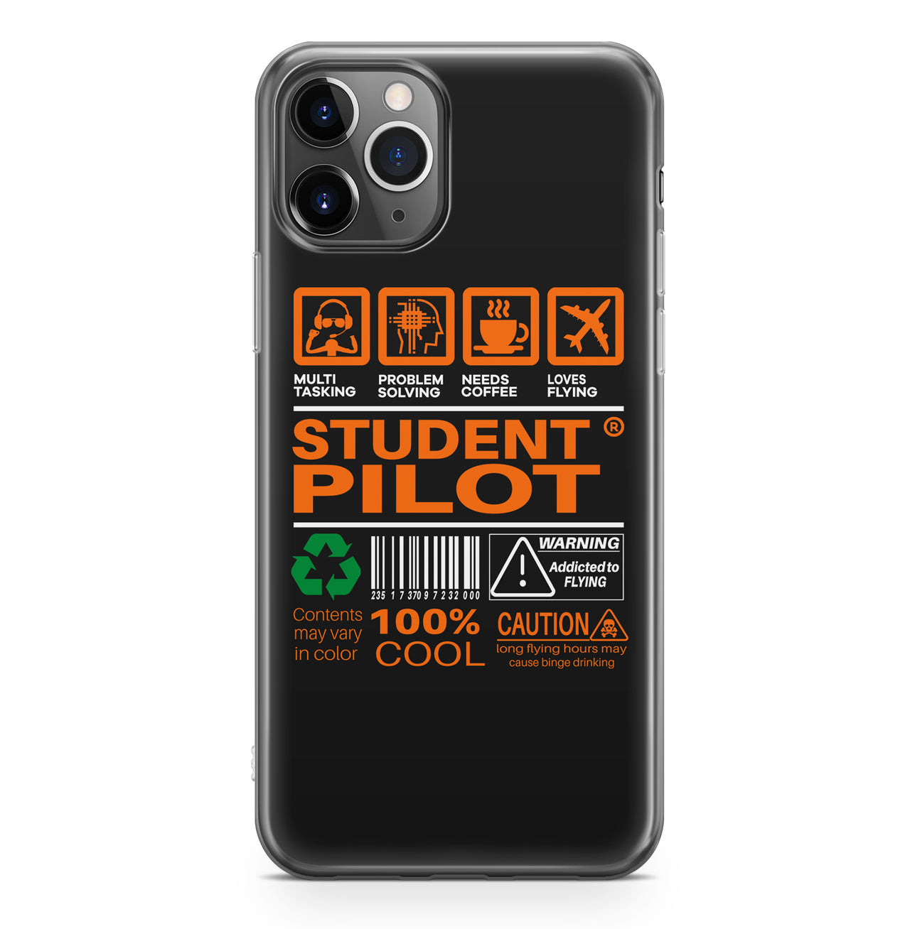 Student Pilot Label Designed iPhone Cases