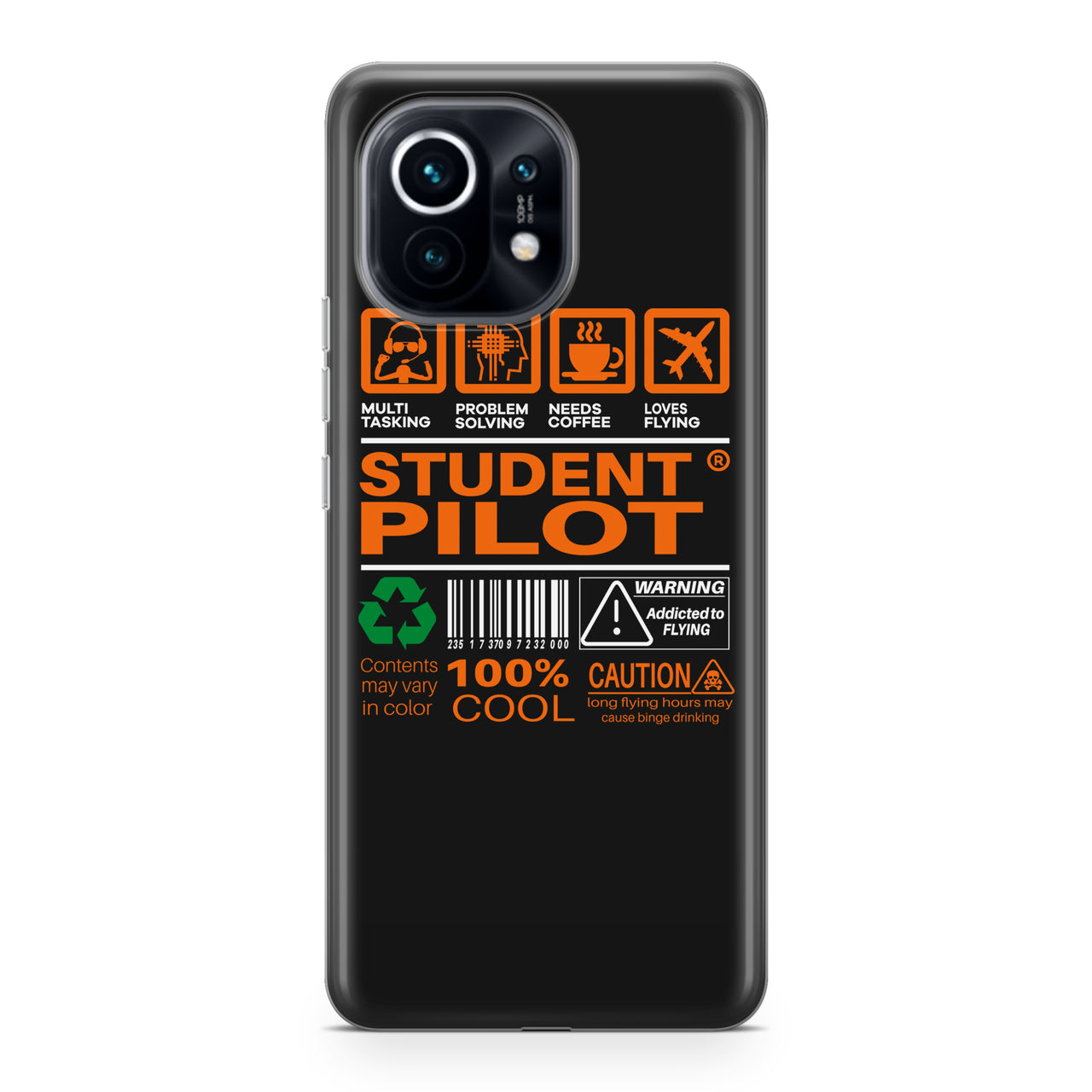 Student Pilot Label Designed Xiaomi Cases