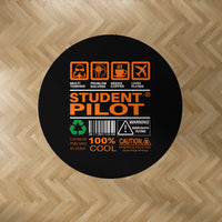 Thumbnail for Student Pilot Label Designed Carpet & Floor Mats (Round)