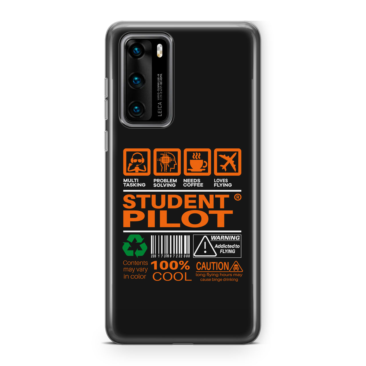 Student Pilot Label Designed Huawei Cases