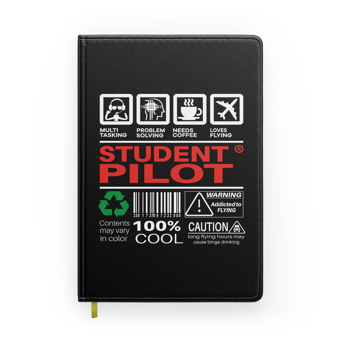 Student Pilot Label Designed Notebooks
