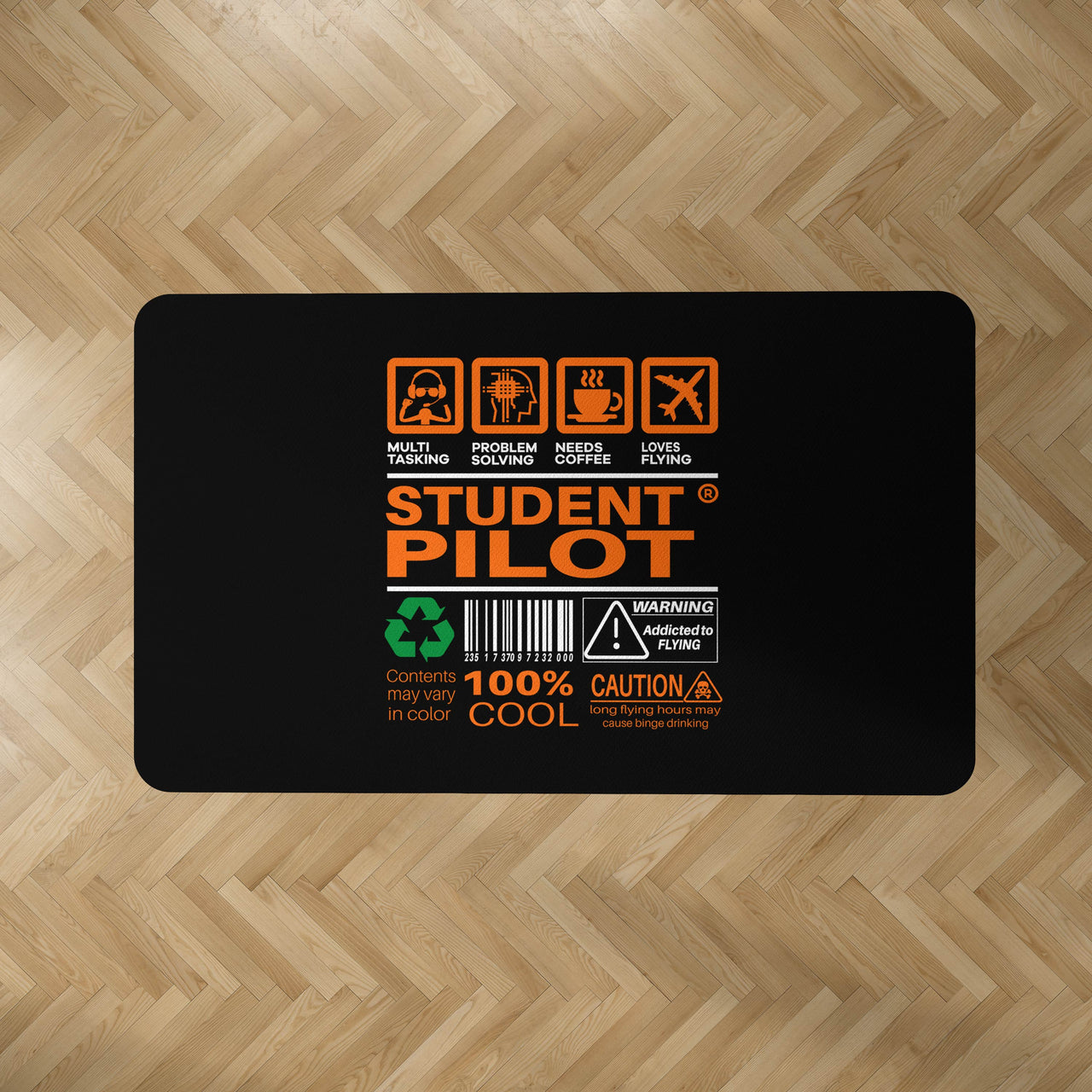 Student Pilot Label Designed Carpet & Floor Mats