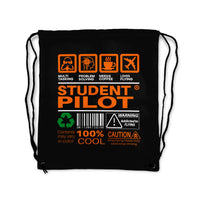 Thumbnail for Student Pilot Label Designed Drawstring Bags