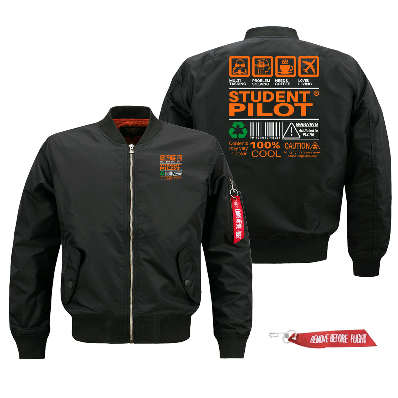 Student Pilot Label Designed Pilot Jackets (Customizable)