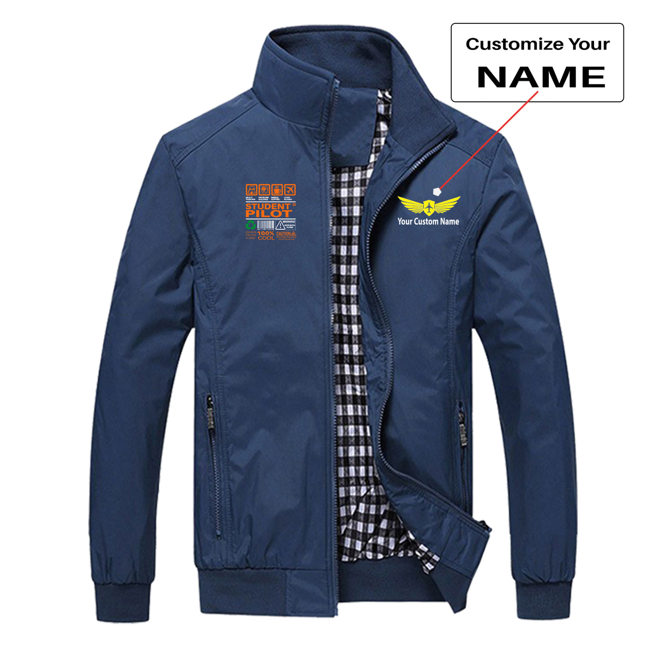 Student Pilot Label Designed Stylish Jackets