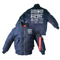 Thumbnail for Student Pilot Label Designed Children Bomber Jackets