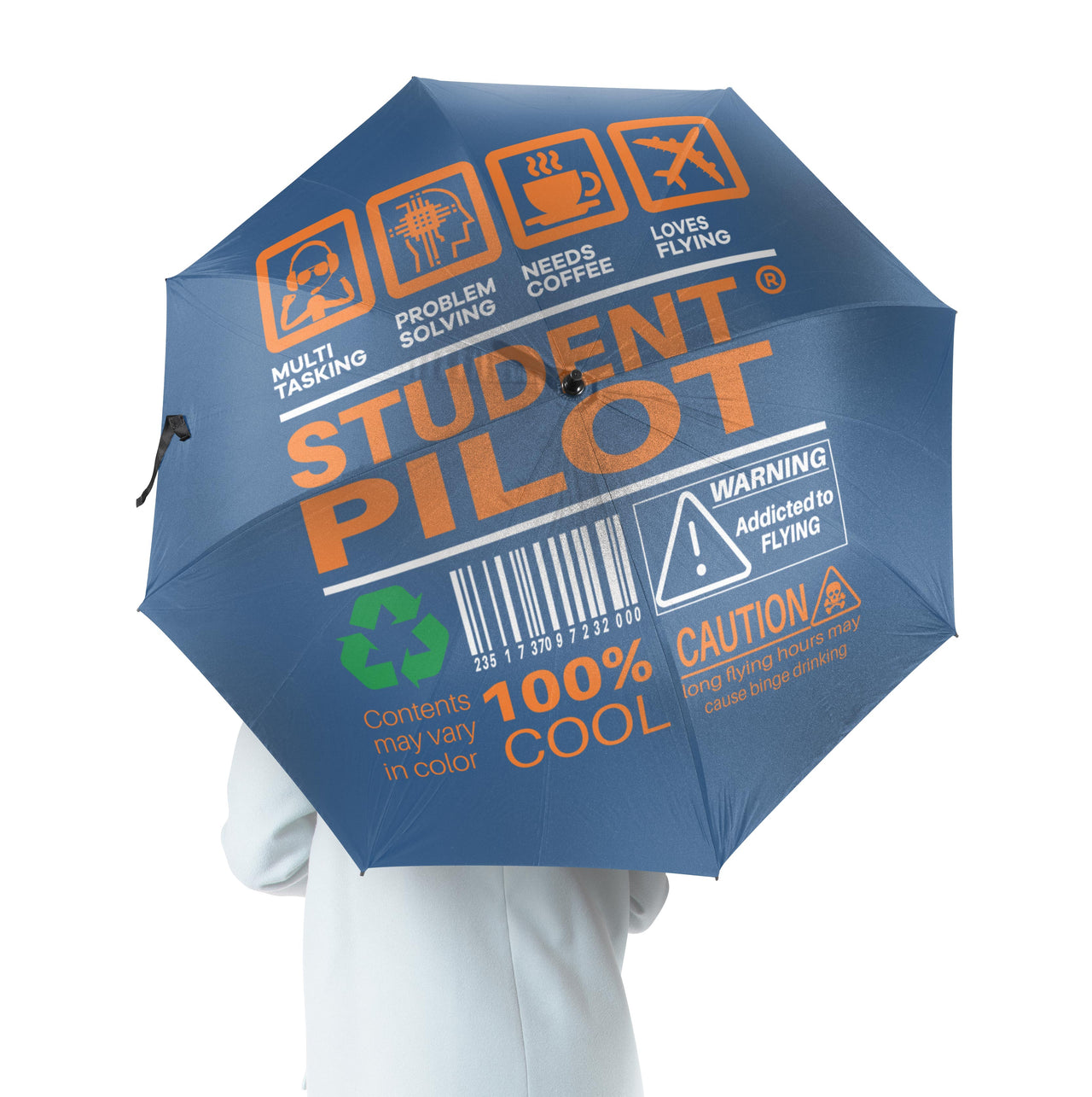 Student Pilot Label Designed Umbrella