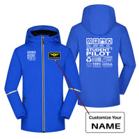 Thumbnail for Student Pilot Label Designed Rain Coats & Jackets