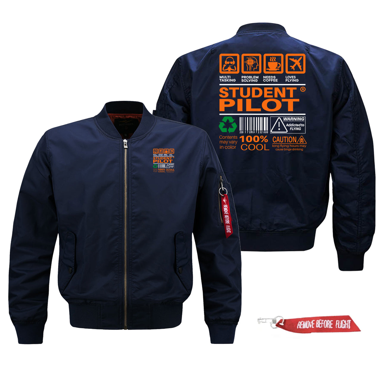 Student Pilot Label Designed Pilot Jackets (Customizable)
