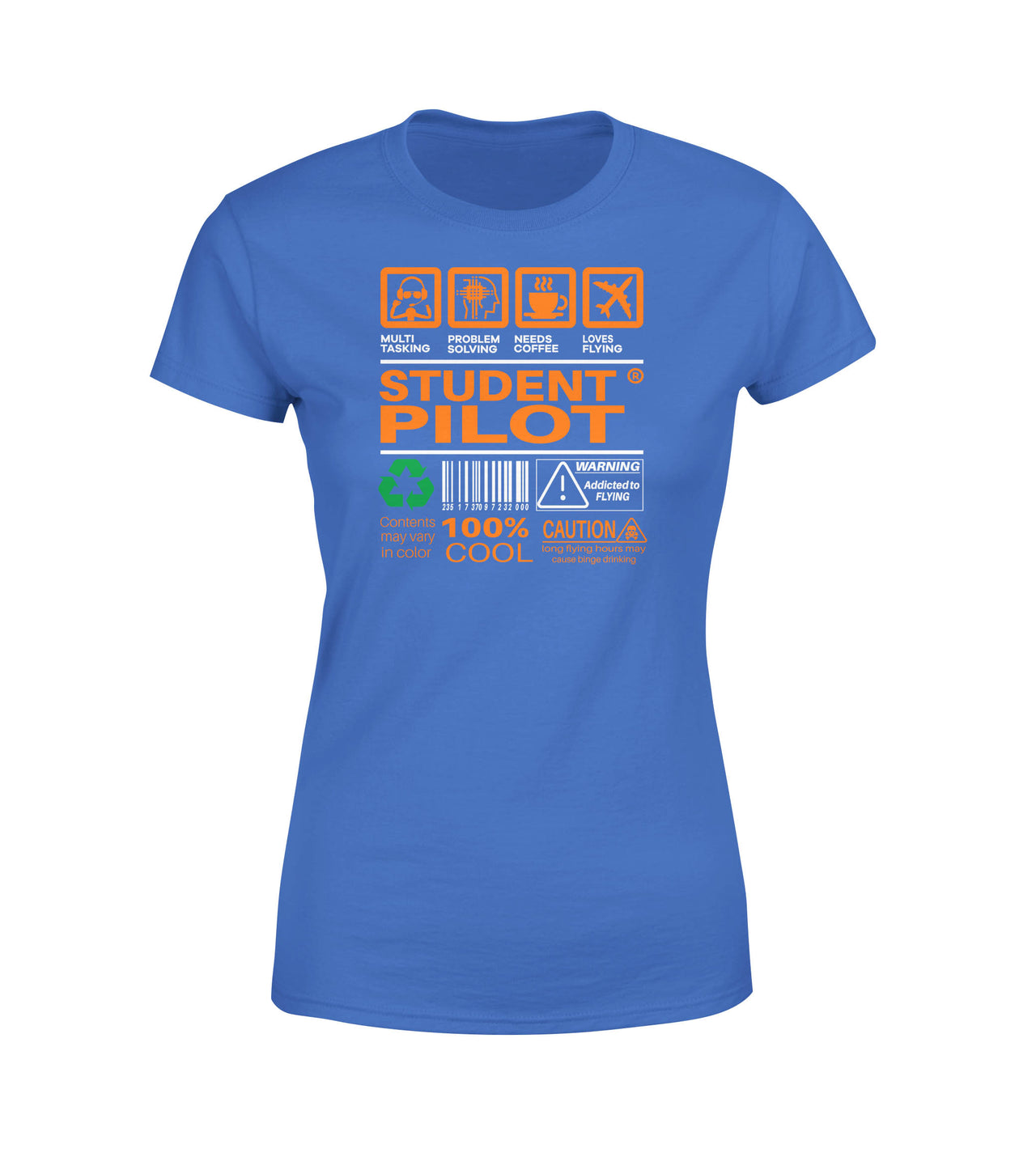 Student Pilot Label Designed Women T-Shirts