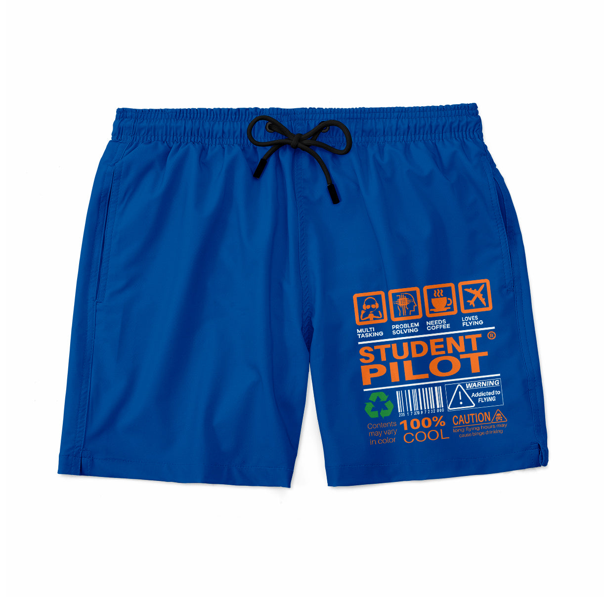 Student Pilot Label Designed Swim Trunks & Shorts