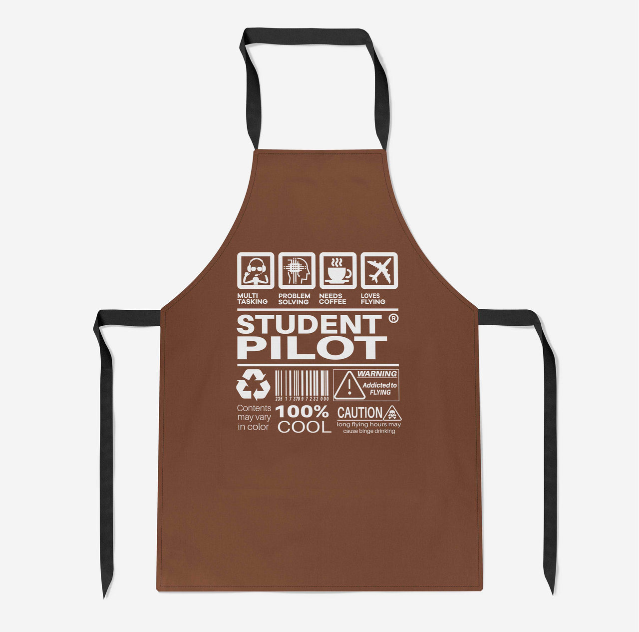 Student Pilot Label Designed Kitchen Aprons