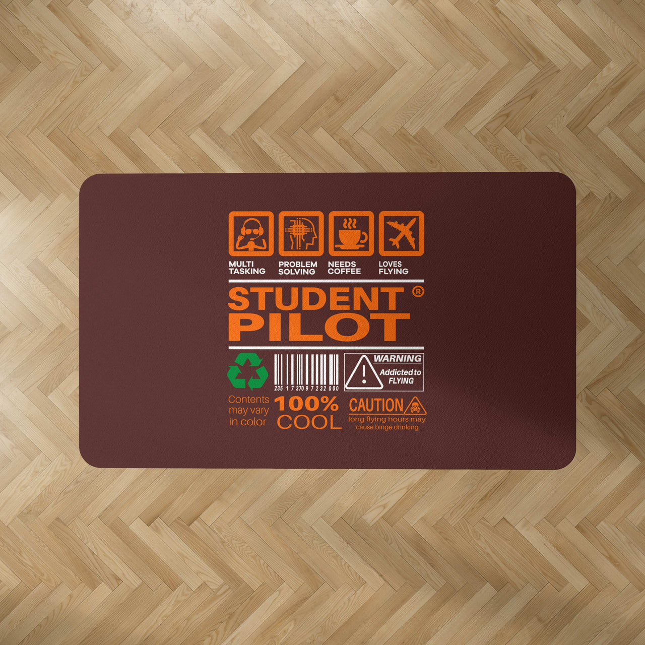 Student Pilot Label Designed Carpet & Floor Mats