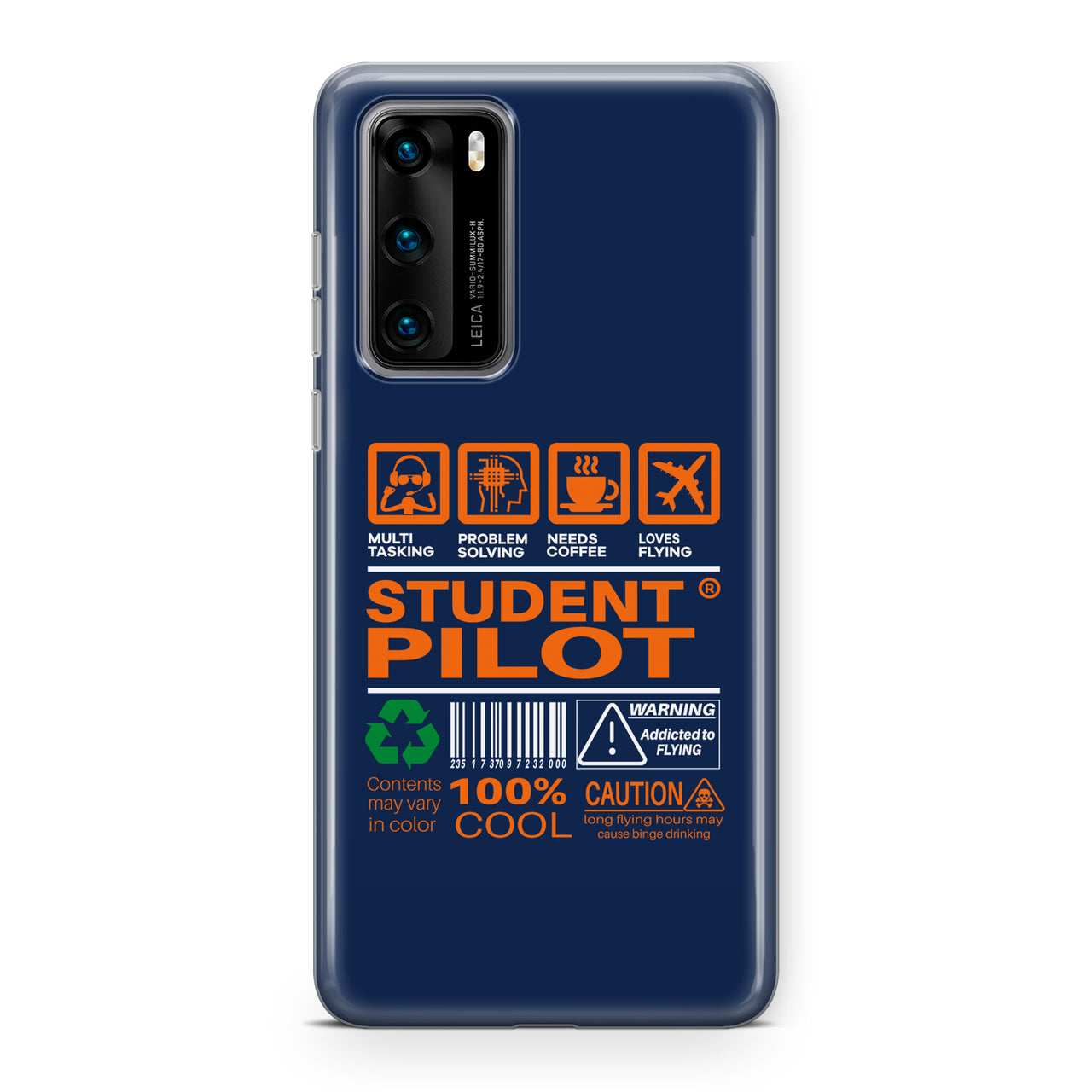 Student Pilot Label Designed Huawei Cases