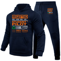 Thumbnail for Student Pilot Label Designed Hoodies & Sweatpants Set